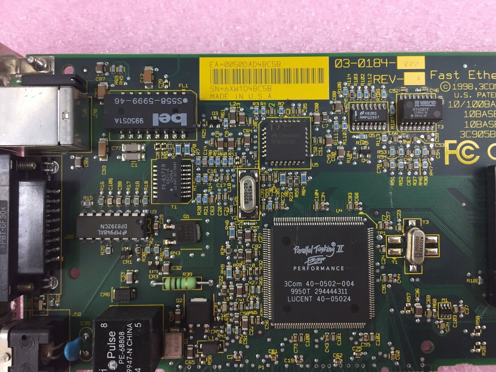 FAST ETHERLINK XL PCI 02-0184-000 REV-03 03-0184-000