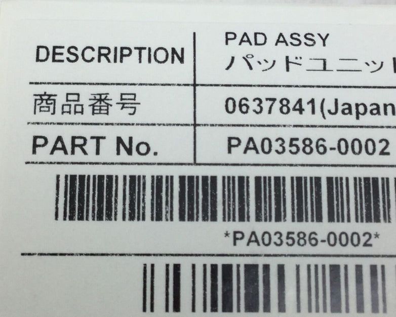 Pad Assy  PA03586-0002