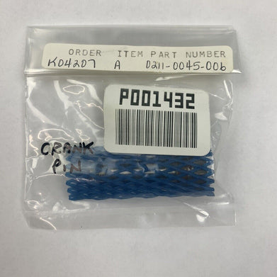 Milton Roy Prep Pump Parts - Crank Pin 0211-0045-006