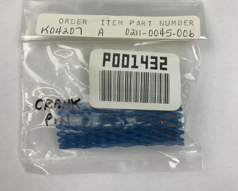 Milton Roy Prep Pump Parts - Crank Pin 0211-0045-006