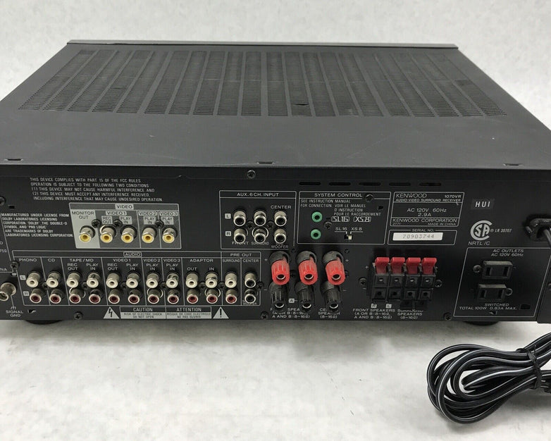Kenwood 1070VR Audio-Video 5.1 Channel Surround Sound