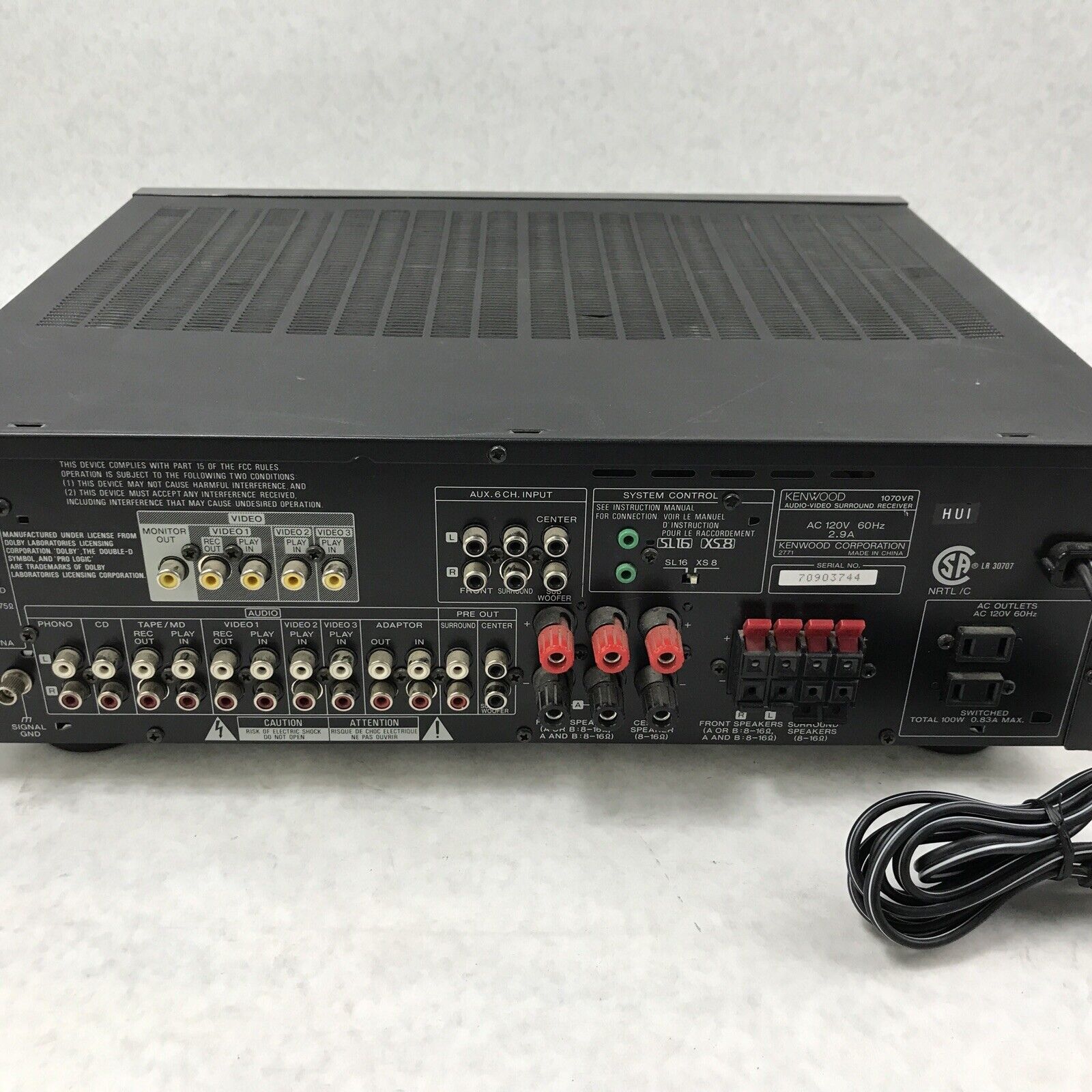 Kenwood 1070VR Audio-Video 5.1 Channel Surround Sound