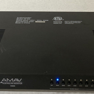 AMAV IN400 Australian Monitor Audio Amplifier NEEDS REPAIR