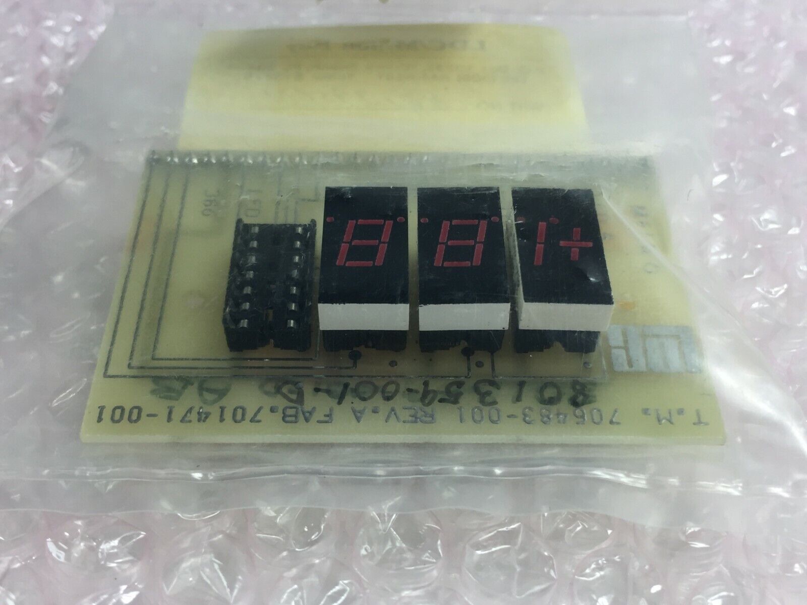 LDC / Milton Roy Part# 801395001 PCb Assy Display Gr Master