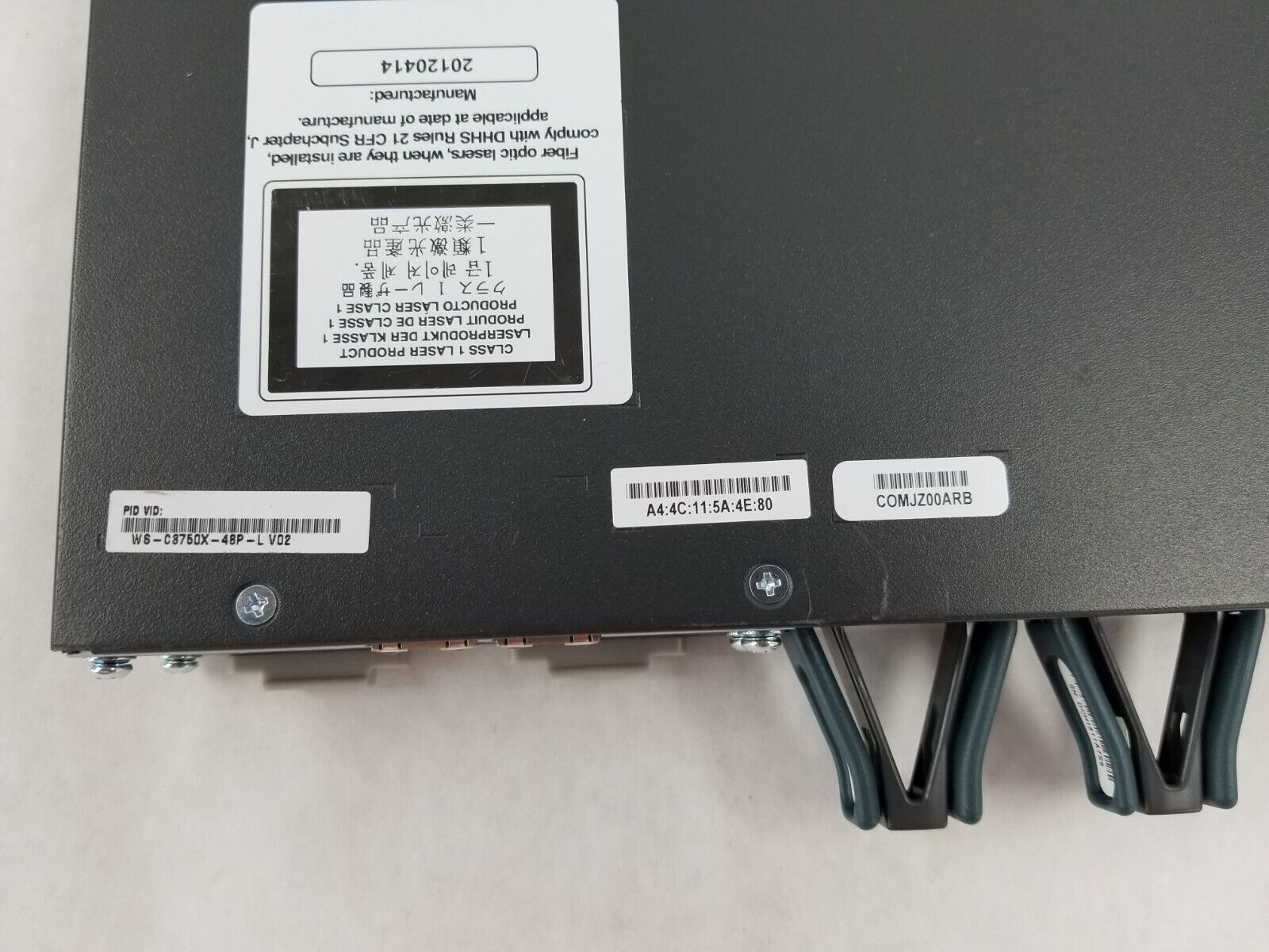 Cisco WS-C3750X-48P-L 48-Port PoE+ Gigabit Switch