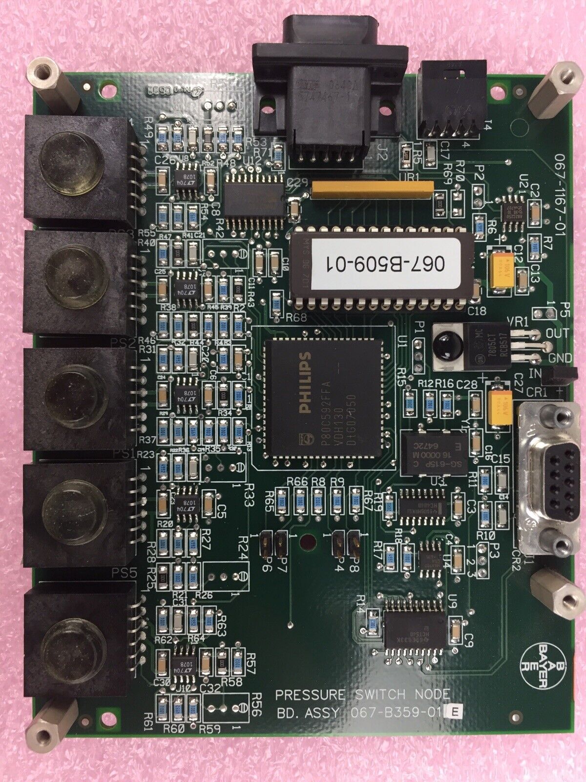Siemens Bayer 067-B359-01E - Pressure Switch Node Board - 067-1166-01B