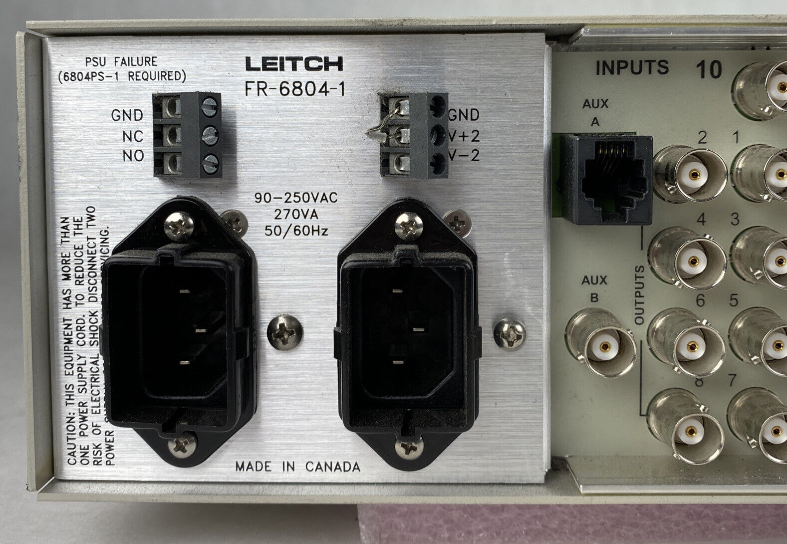10x Leitch DEC-6801 decoder cards inside Leitch FR-6804-1 digital glue