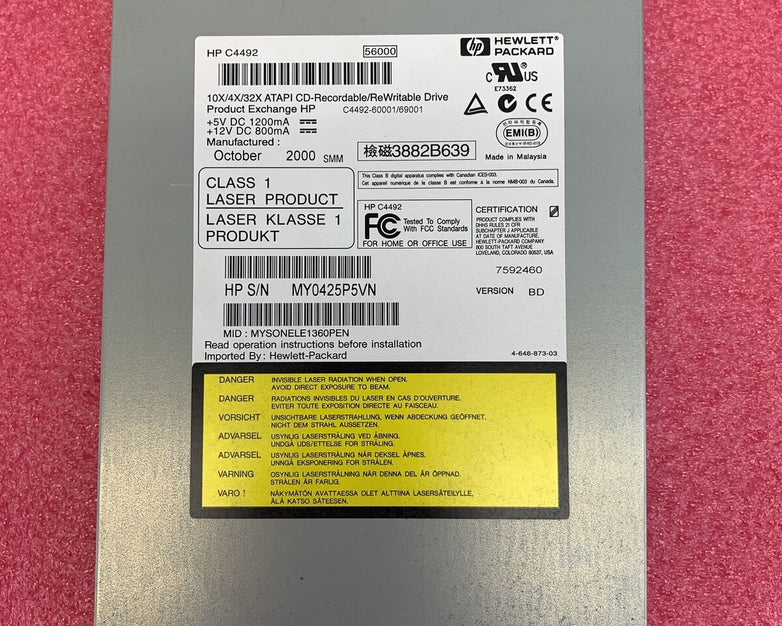 HP CD-Writter 9300 Multi Reader C4492 Tested