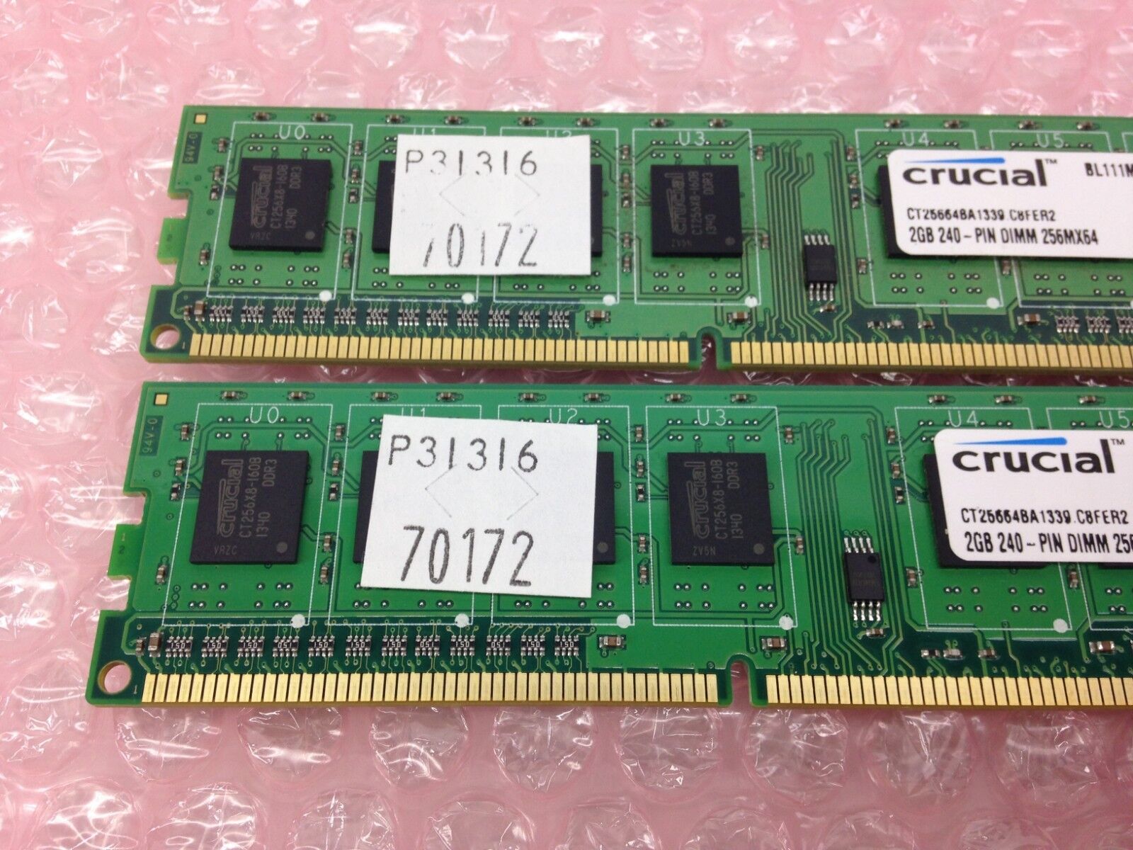 Crucial 4GB (2x2GB) 240-PINN DIMM 256MX64 DDR3 RAM CT25664BA1339.C8FER2 RAM