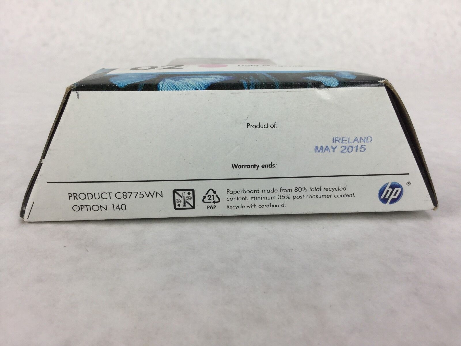 Genuine HP 02 Light Magenta Cartridge C8775WN NEW Sealed