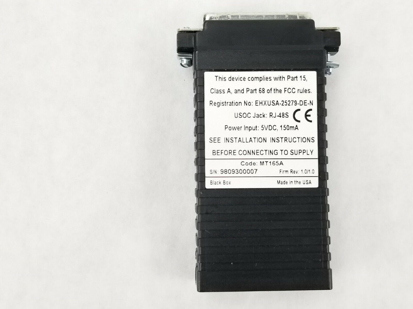 Black Box Code: MT165A Ultra Miniature 56/64K CSU/DSU