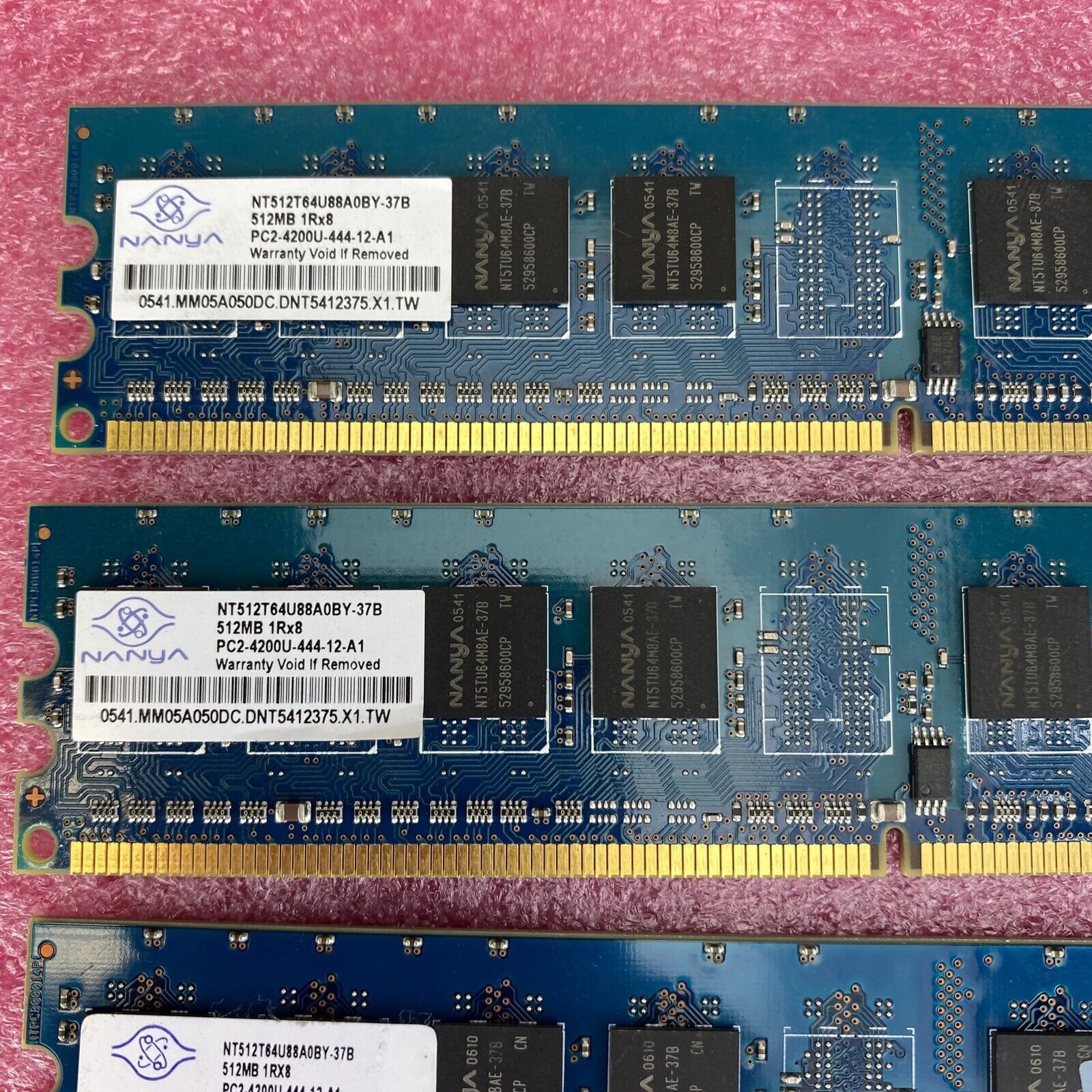 4x 512MB Nanya NT512T64U88A0BY-37B DDR2-533 PC2-4200 HP 355951-888 RAM memory
