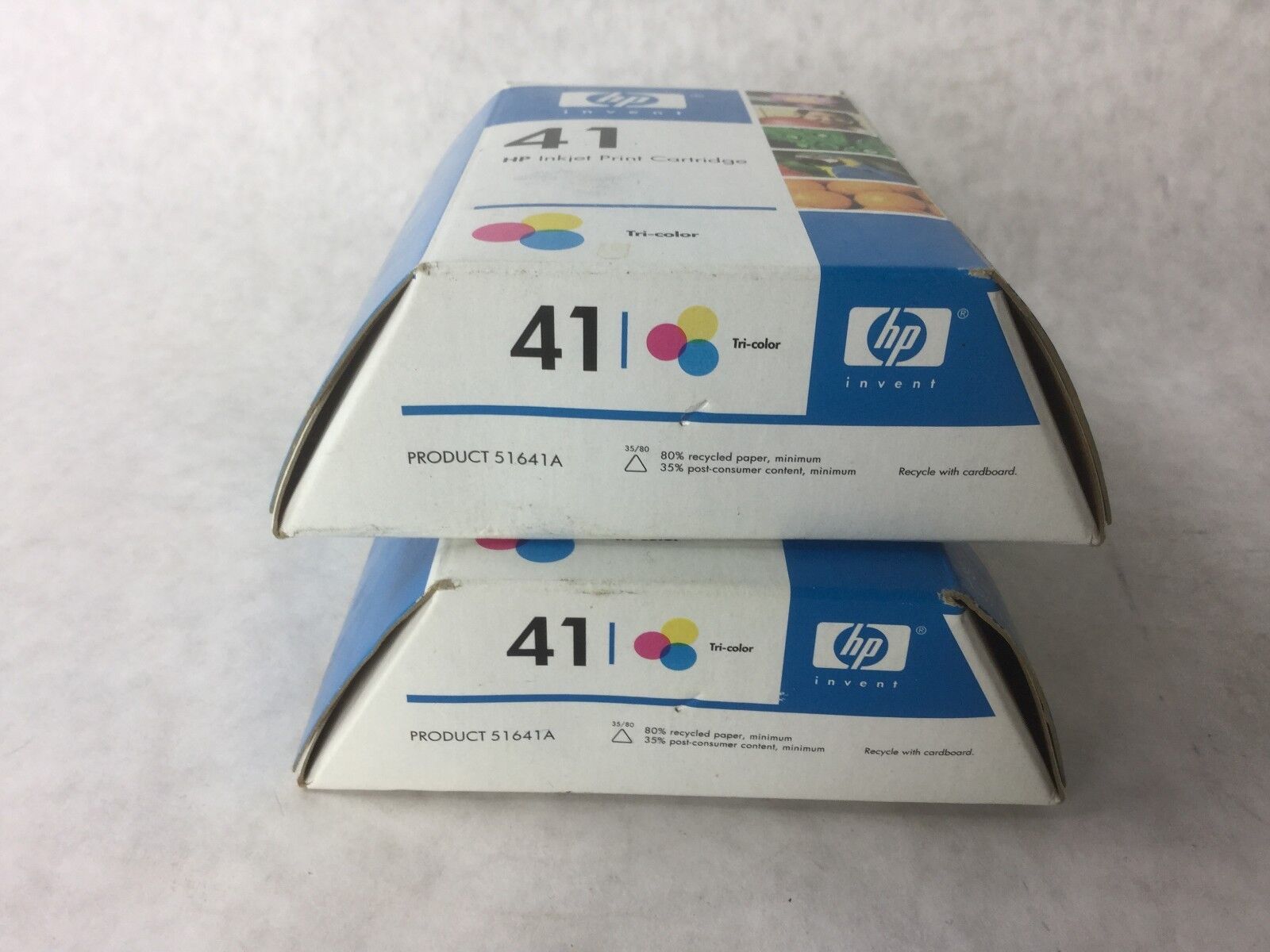 Genuine HP 41 Tri Color Ink Cartridge (51641A) Lot of 2