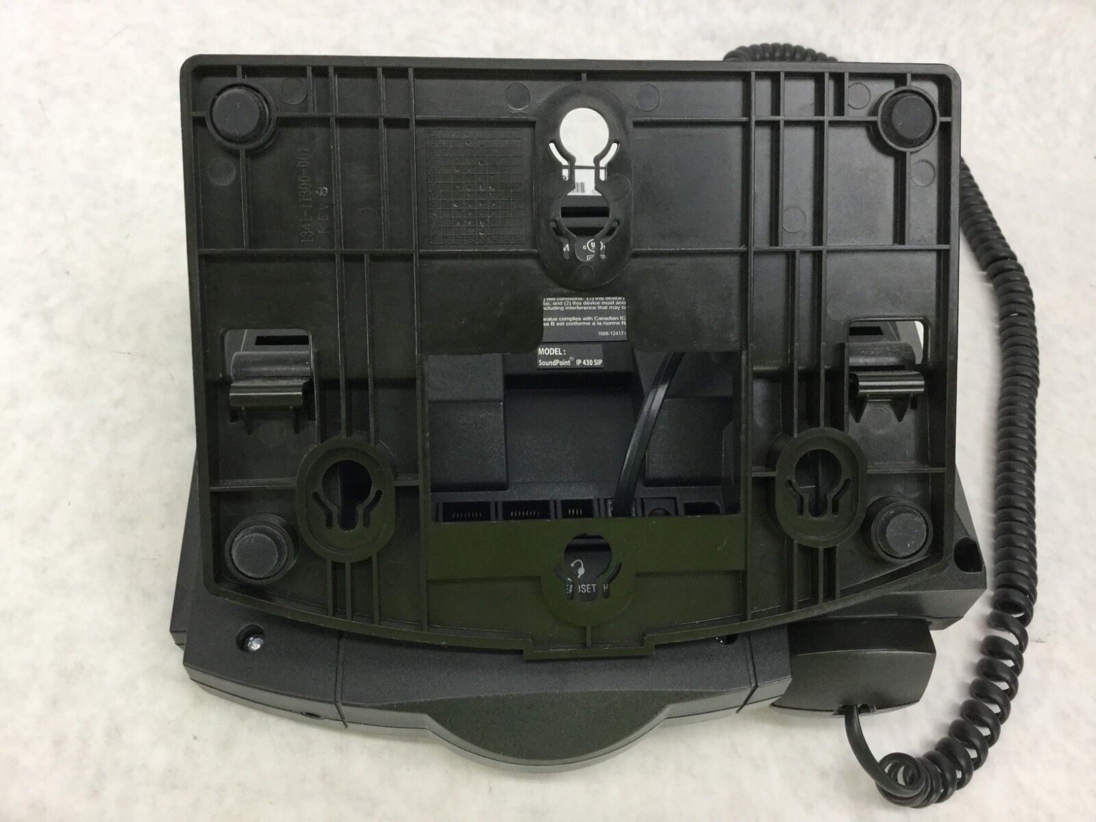 POLYCOM SoundPoint IP 430 SIP Includes Back Stand Plate  Tested WORKS