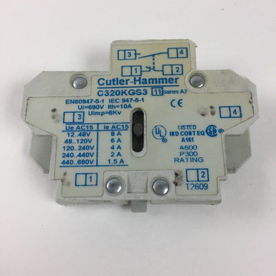 Cutler-Hammer Side Mount Auxiliary Control , C320KGS3 Series A2