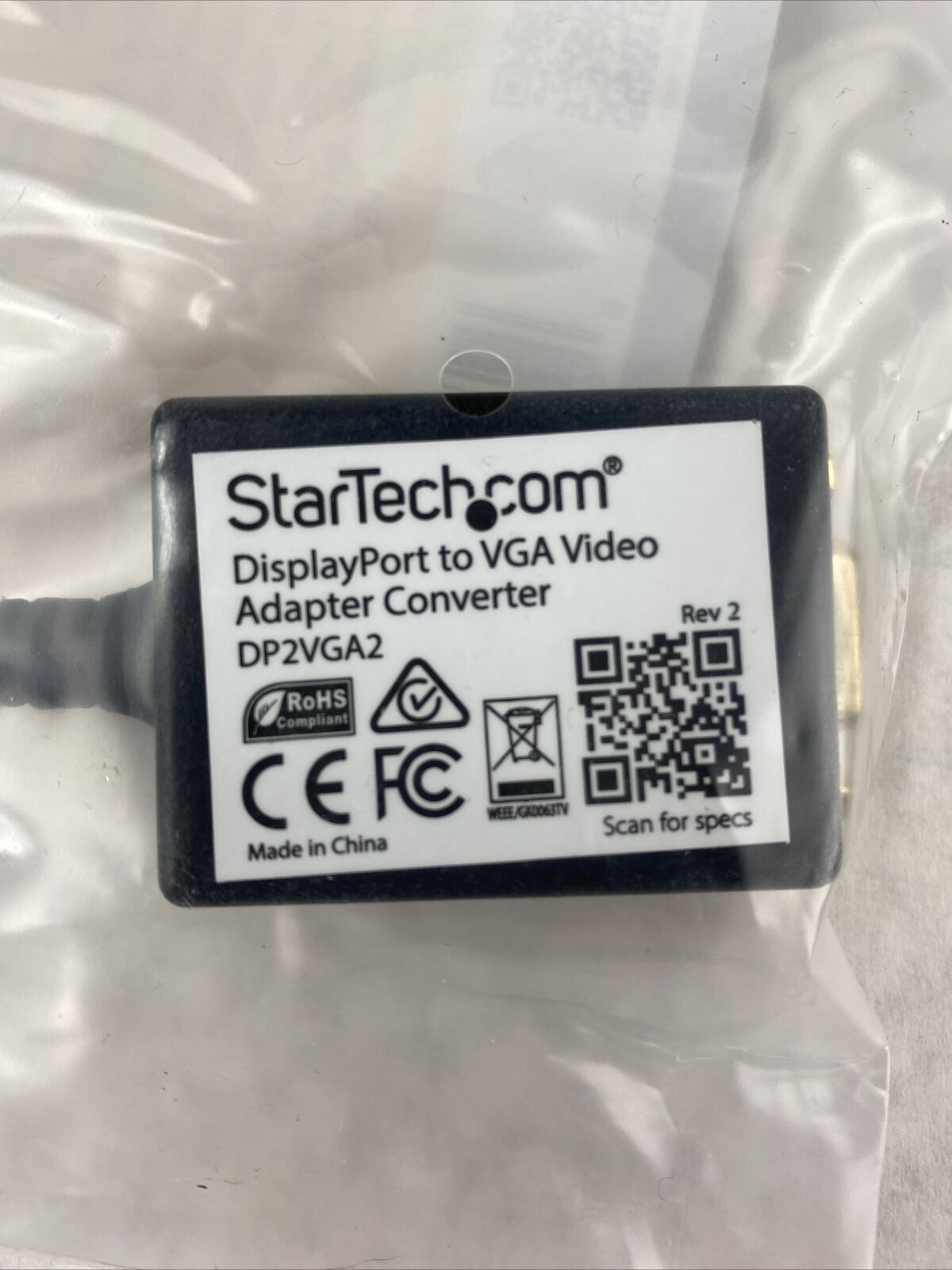 StarTech DP2VGA DisplayPort to VGA Video Display Adapter Converter NEW