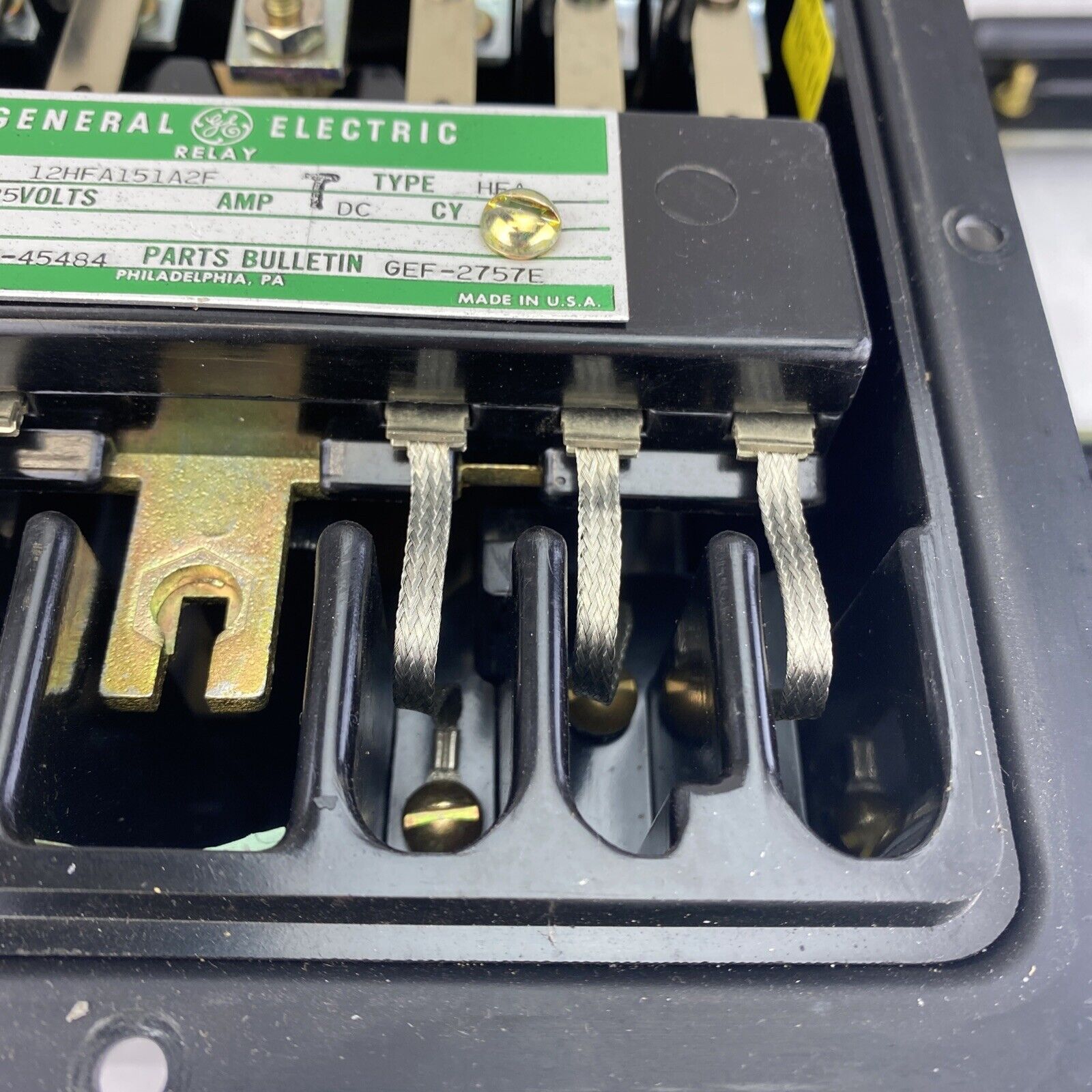 GE 12HFA151A2F Type HFA 5.5x6" 125VDC wall mount auxiliary relay