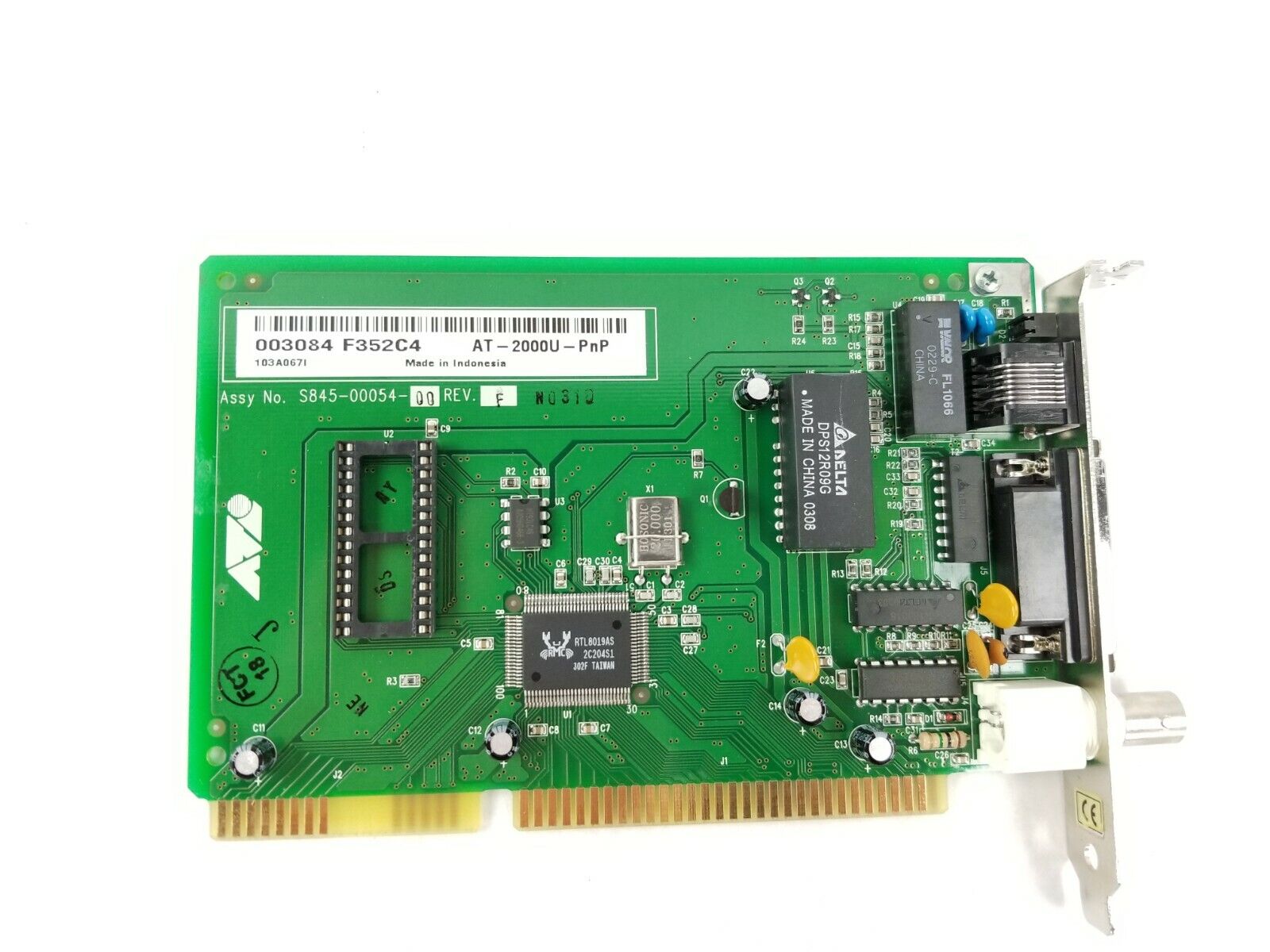 Allied Telesis S8450054-00 REV F Ethernet Card 16 BIT ISA
