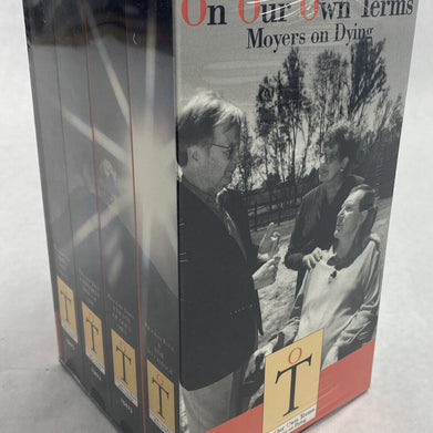VHS On Our Own Terms Bill Moyers On Dying 2000 PBS 4 Tape 6hrs Sealed Box Set