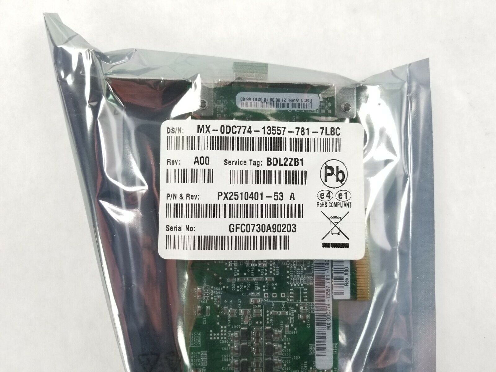 PX2510401-53 QLogic 4-Gbps single port FC x4 PCI Express Host Bus Adapter NEW