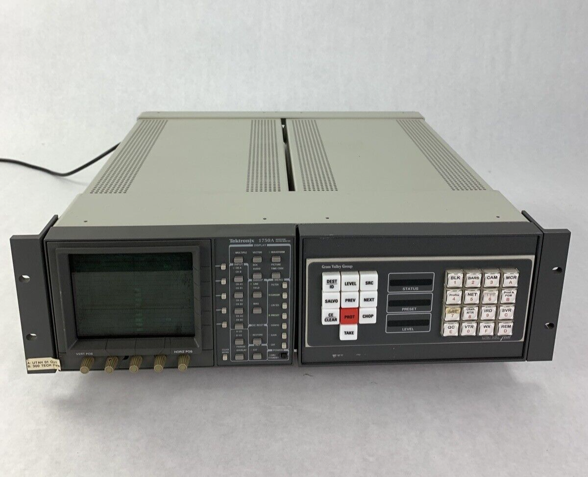 Tektronix 1750A Waveform Vector Monitor Power Tested for Parts and Repair