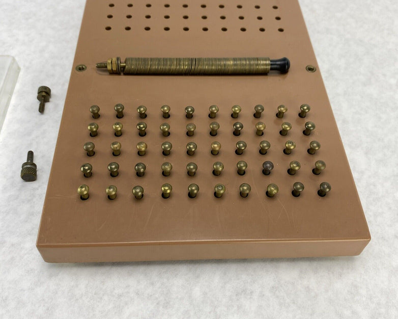 Vintage USES Finger Dexterity Board Clear Cover