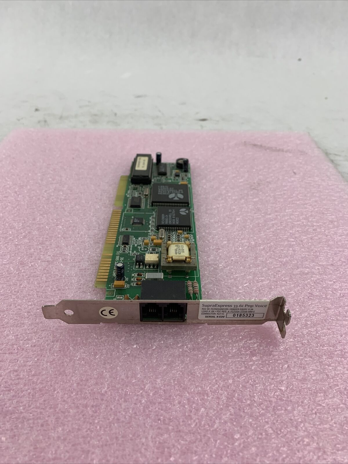 Supra 16-Bit ISA Modem Card SupraExpress 33.6i PnP VoiceInternal 30-0130-3A