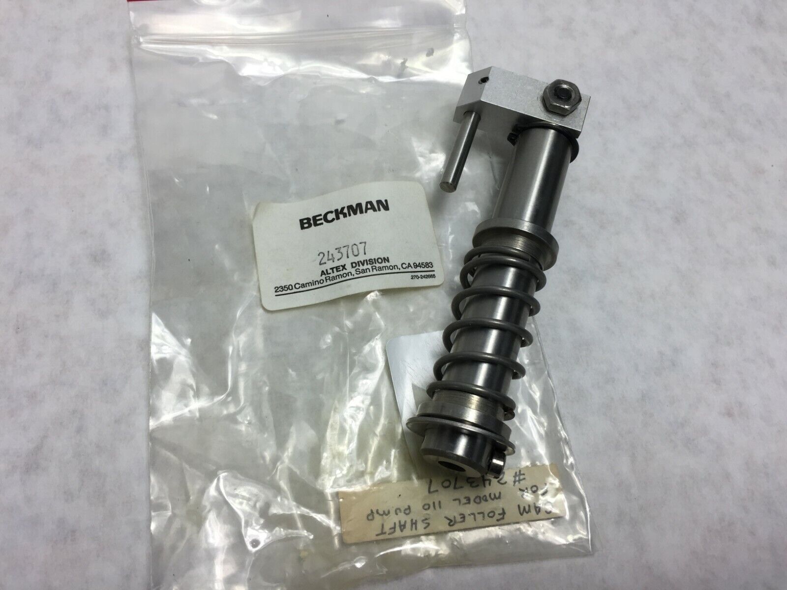 Beckman Cam Foller Shaft for Model 110 Pump  243707