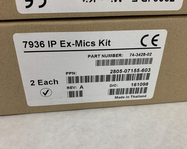 2 pairs of Cisco 7936IP EX-Mics Kit CP-7936-MIC-KIT 74-3428-02
