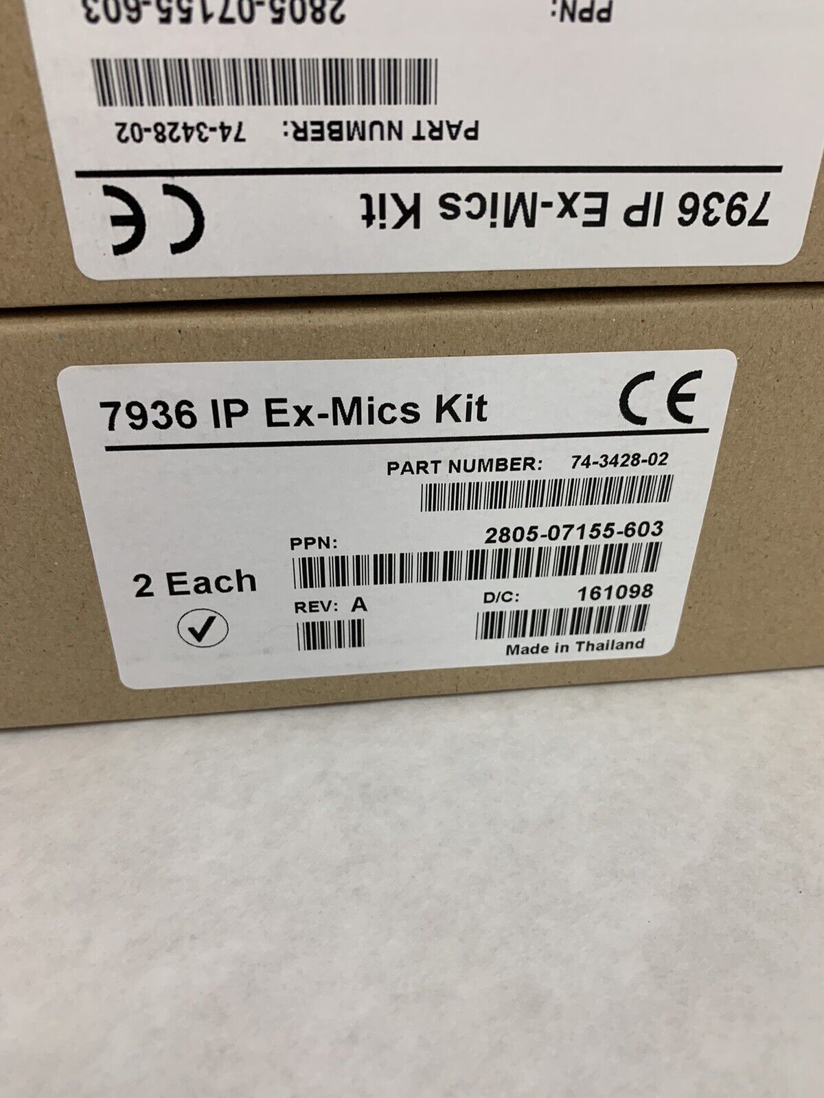 2 pairs of Cisco 7936IP EX-Mics Kit CP-7936-MIC-KIT 74-3428-02