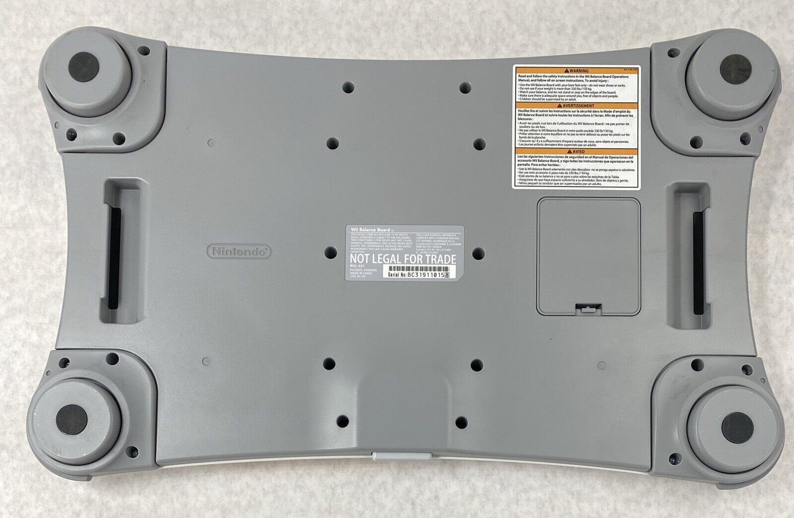 Nintendo RVL-021 Wii Fit Exercise Fitness Video Game Balance Board White TESTED