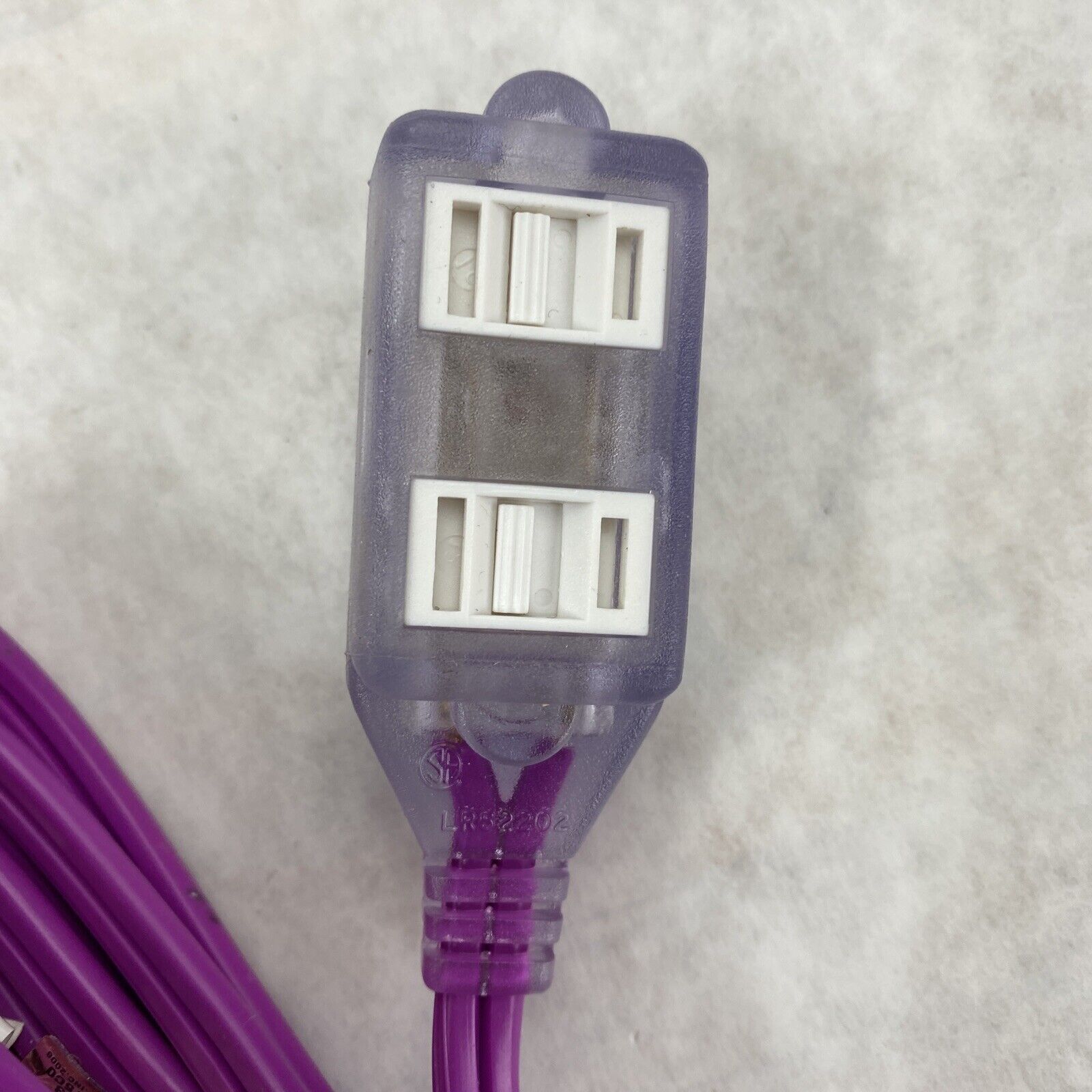 Century Wire Pro Glo 9ft Household Extension Polarized AC Power Cord Purple