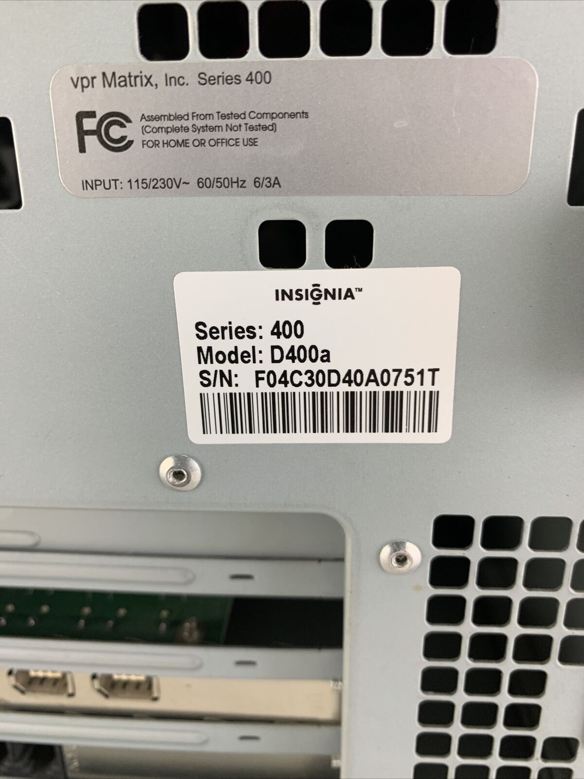 Insignia D400a MT Intel Pentium 4 2.8GHz 504MB RAM No HDD No OS