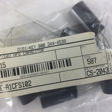Capacitor 1000UF 16V HFS  P1215  Lot of 7  NEW