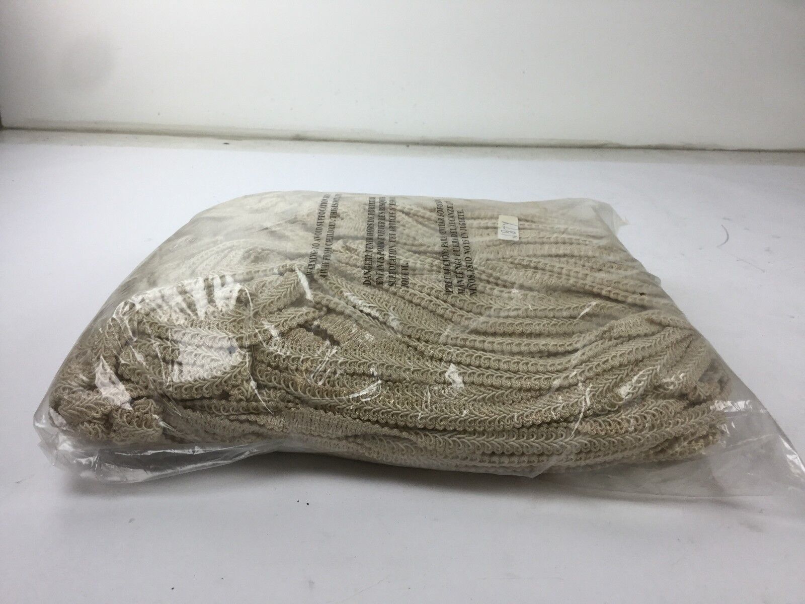 Beige  187 Yards Gimp Braided Vintage Trim, NEW