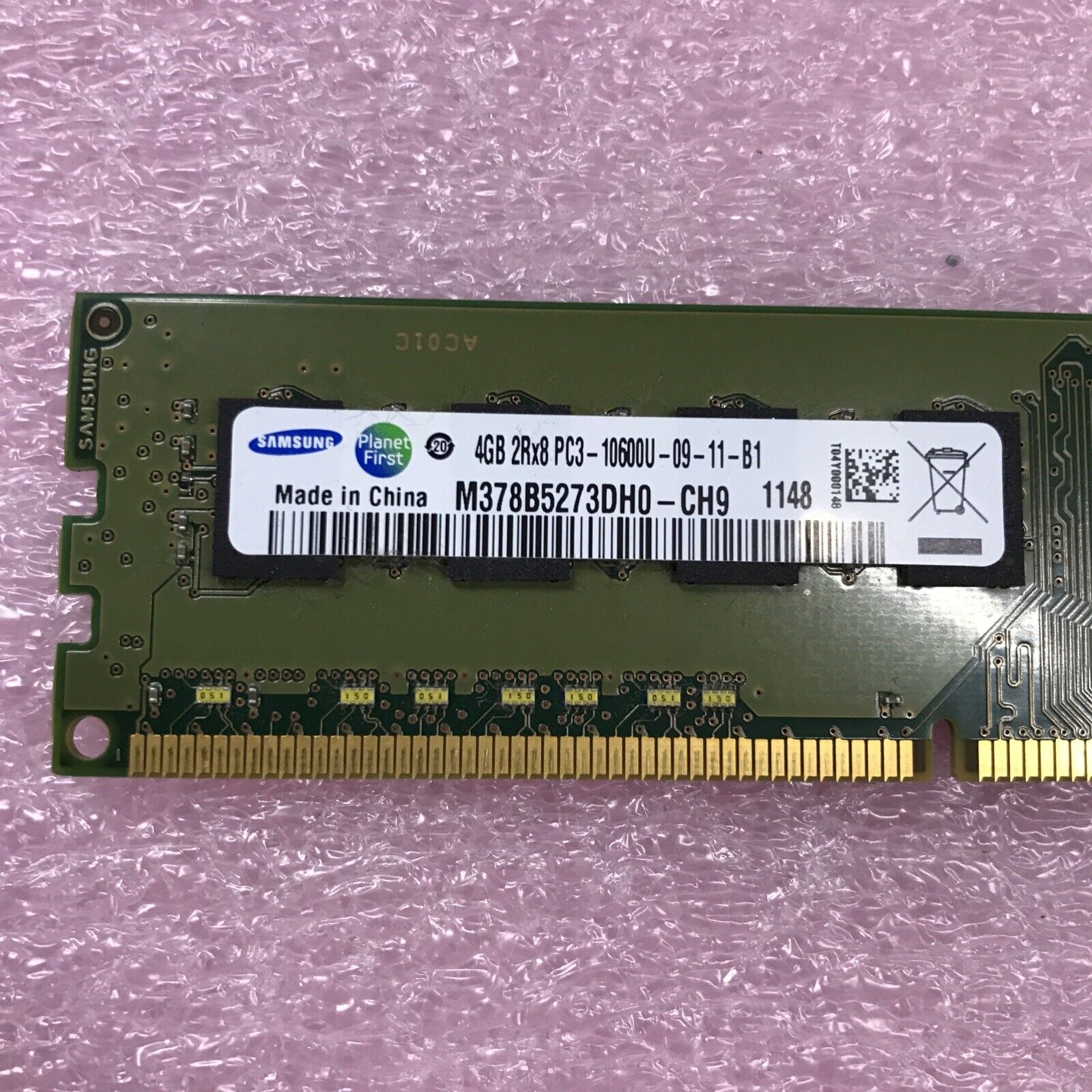 Samsung 8GB Kit 2x4Gb 2Rx8 PD3-10600U-09-11-B1 Desktop Memory M378B5273DH0