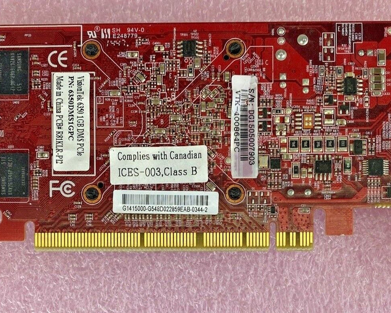 VisionTek 6350DMS1GPC Radeon LF R81KLR 1GB DDR3 PCI video graphics card