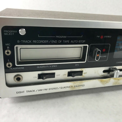 General Electric GE Stereo AM/FM 8 Track Player Music System 9-7201A