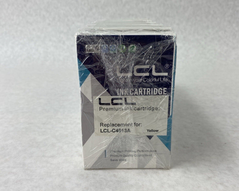 Lot of 5 LCL Compatible For HP Replacement Yllw Ink Printer Cartridge LCL-C4913A