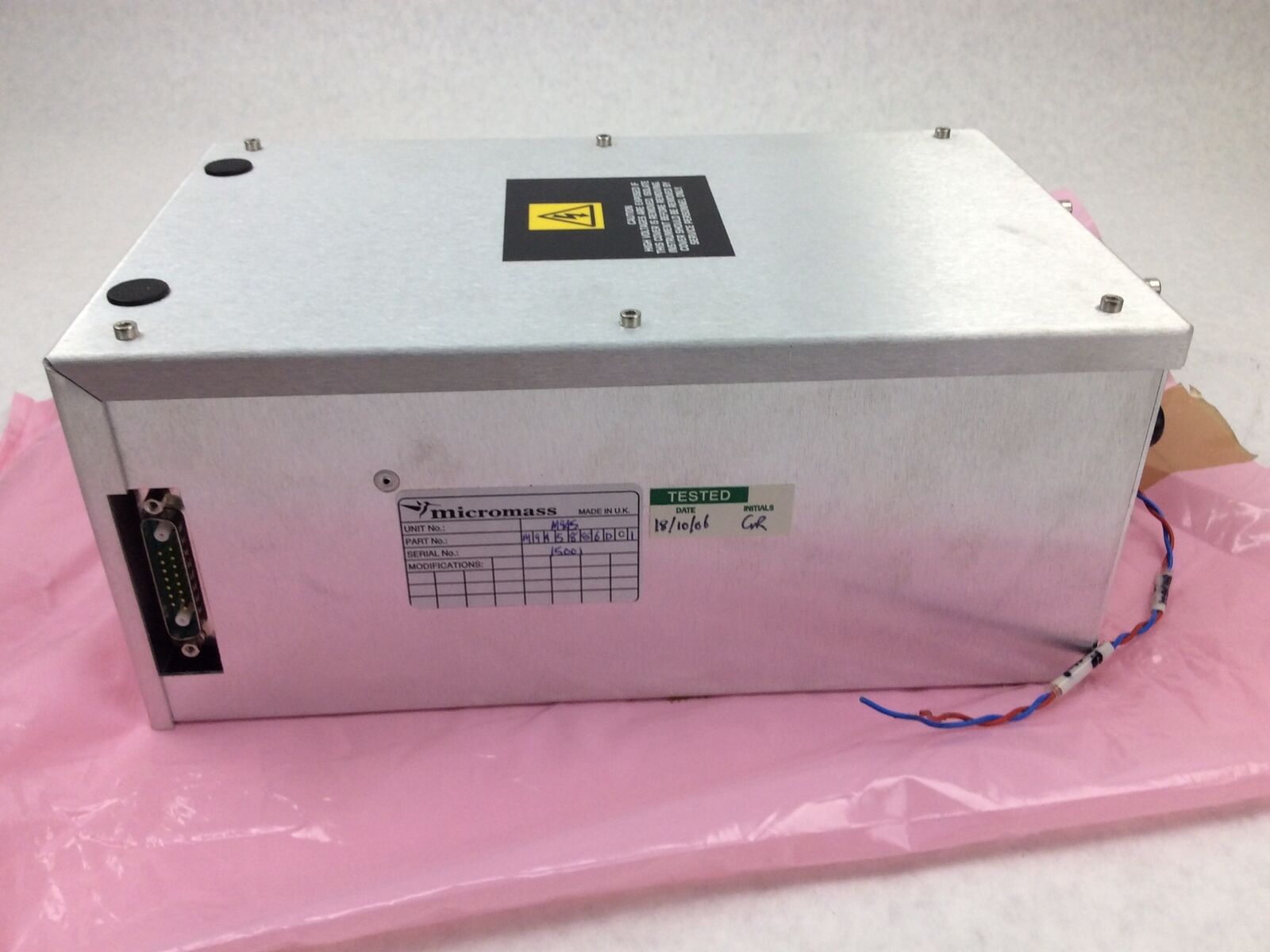 Waters MICROMASS Spectrometer M945721DC1 RF coil Assembly