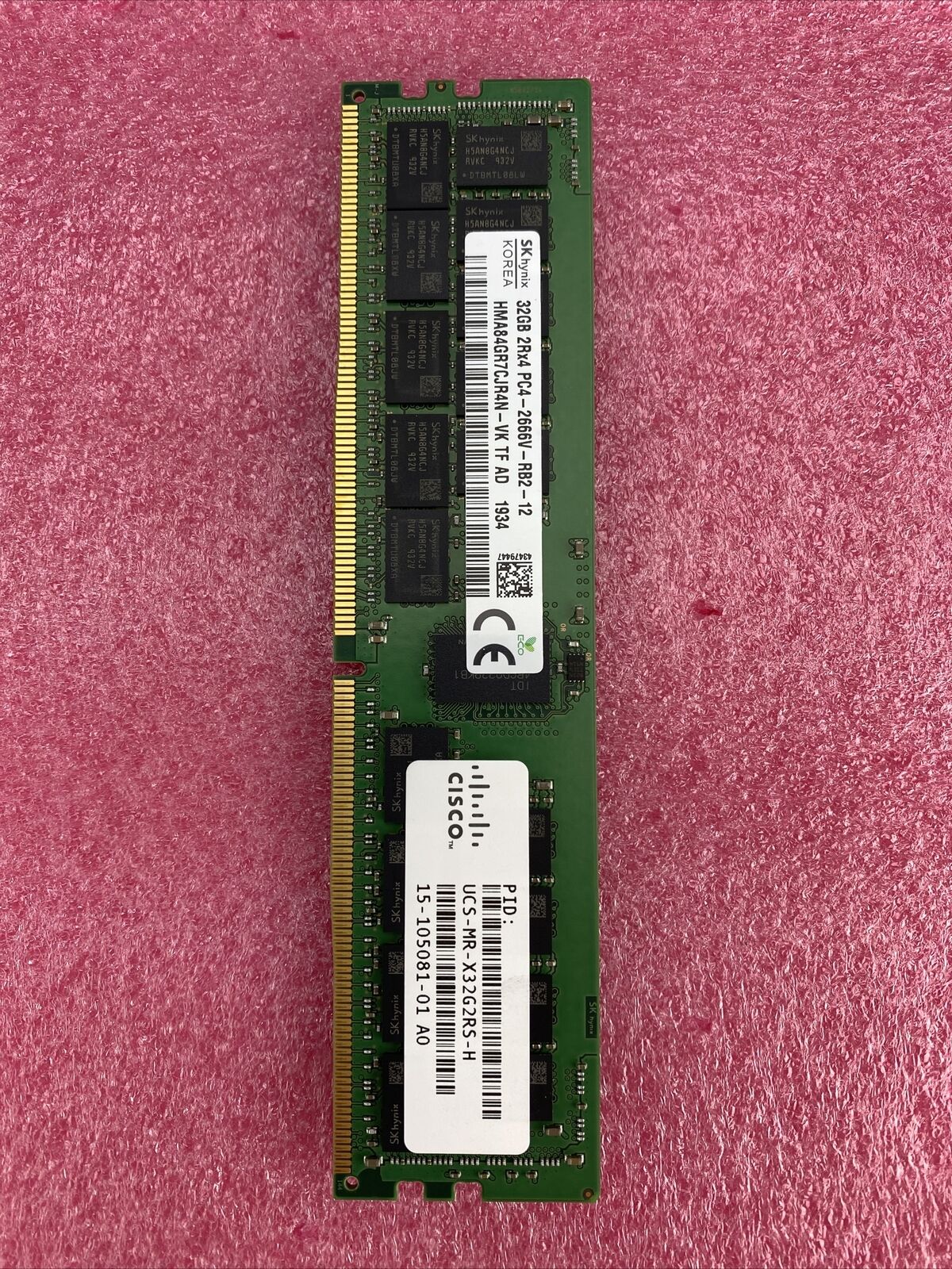 SK Hynix 32GB 2RX4 PC4-2666V DDR4 21300Mhz 288PIN ECC Server Memory DIMM RAM