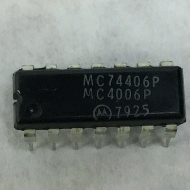 Genuine MOTOROLA MC74406P 3-To-8 Line Demultplexer/Decoder 14 Pin Dip  Lot of 4