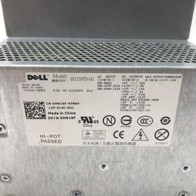 Dell H235PD 240V 105W 15A M619F M619F Power Supply (Tested and Working)