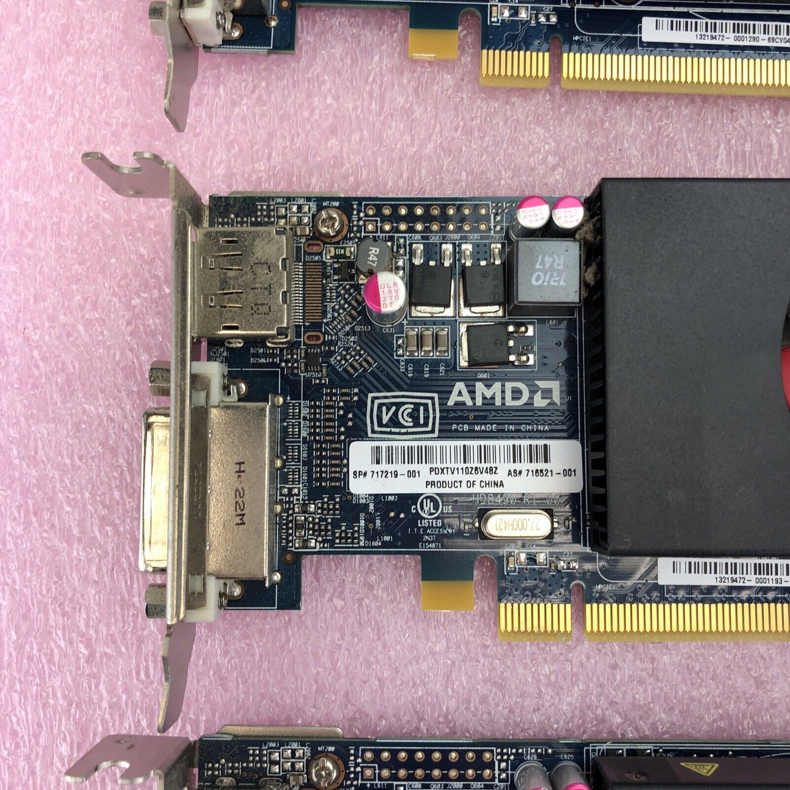 Lot of 3 AMD Radeon ATI-102-C36952 Graphic Card 1GB Display-Port/DVI 71219811H0G