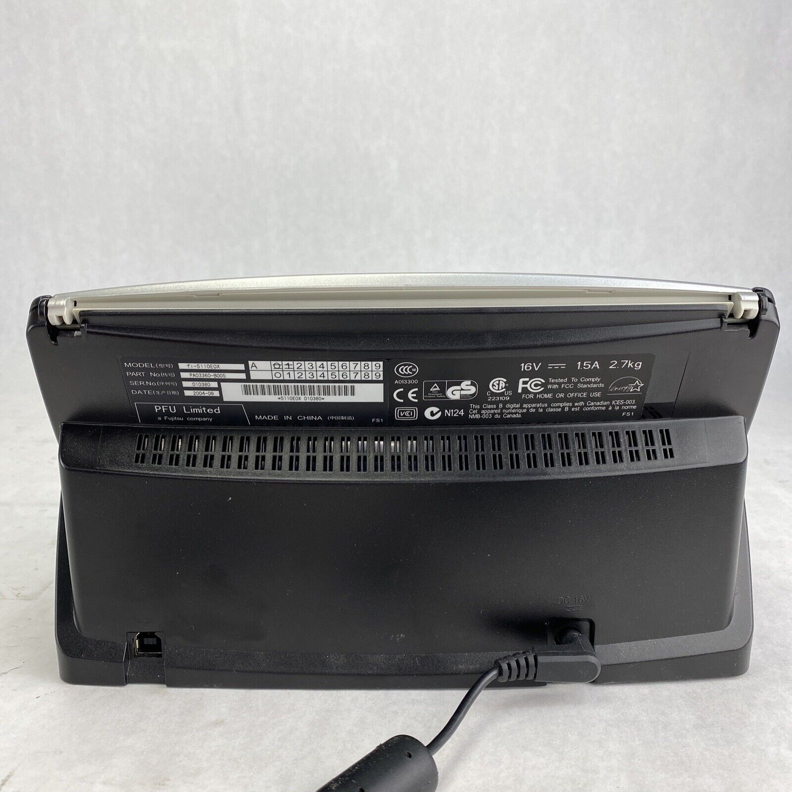 Fujitsu PA03360-B005 fi-5110EOX 5110 Scansnap Duplex Scanner UNTESTED