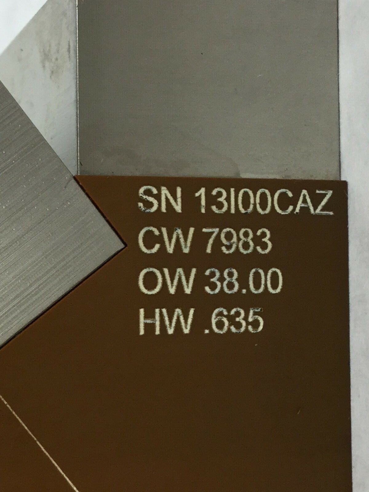 Caldon 9A-201B595G01 1.74 MHz  CW 7983  OW 38.00  HW .635  Untested