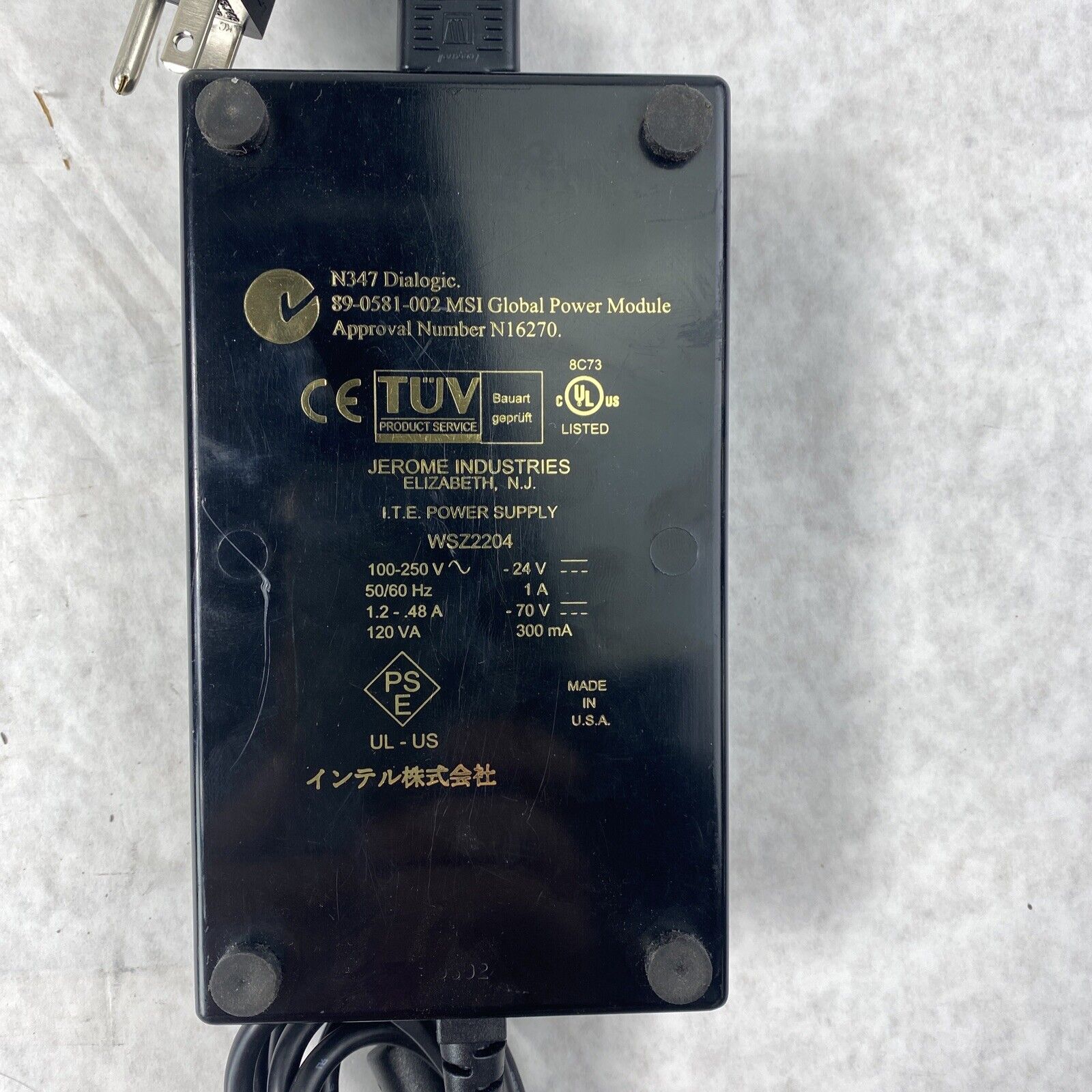 Jerome Industries WSZ2204 Power Supply for Medical Monitor