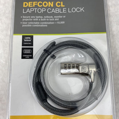 Targus PA410U Defcon CL Laptop Cable Combination Lock 6.5ft 0UC221