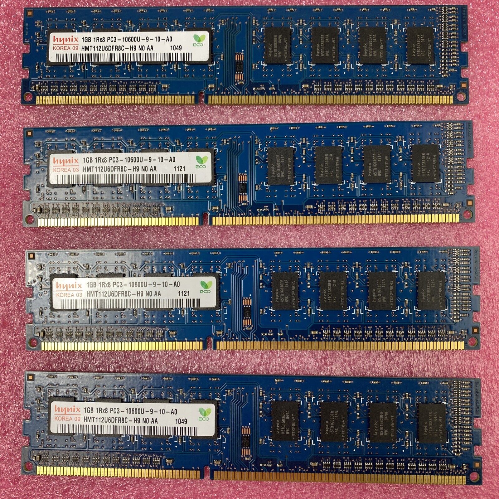 Lot( 4 ) 1GB Hynix HMT112U6DFR8C-H9 PC3-106000U-9-10-A0 DDR3 1Rx8