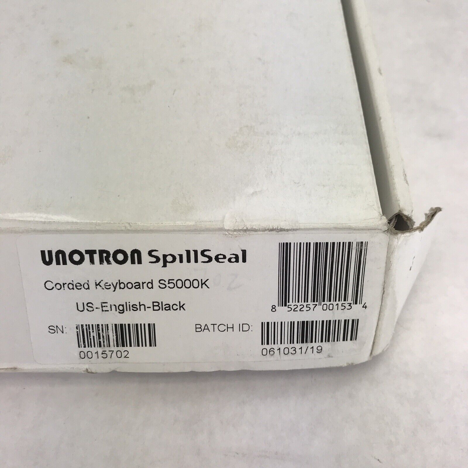 Unotron SpillSeal Washable Black Keyboard S6000K